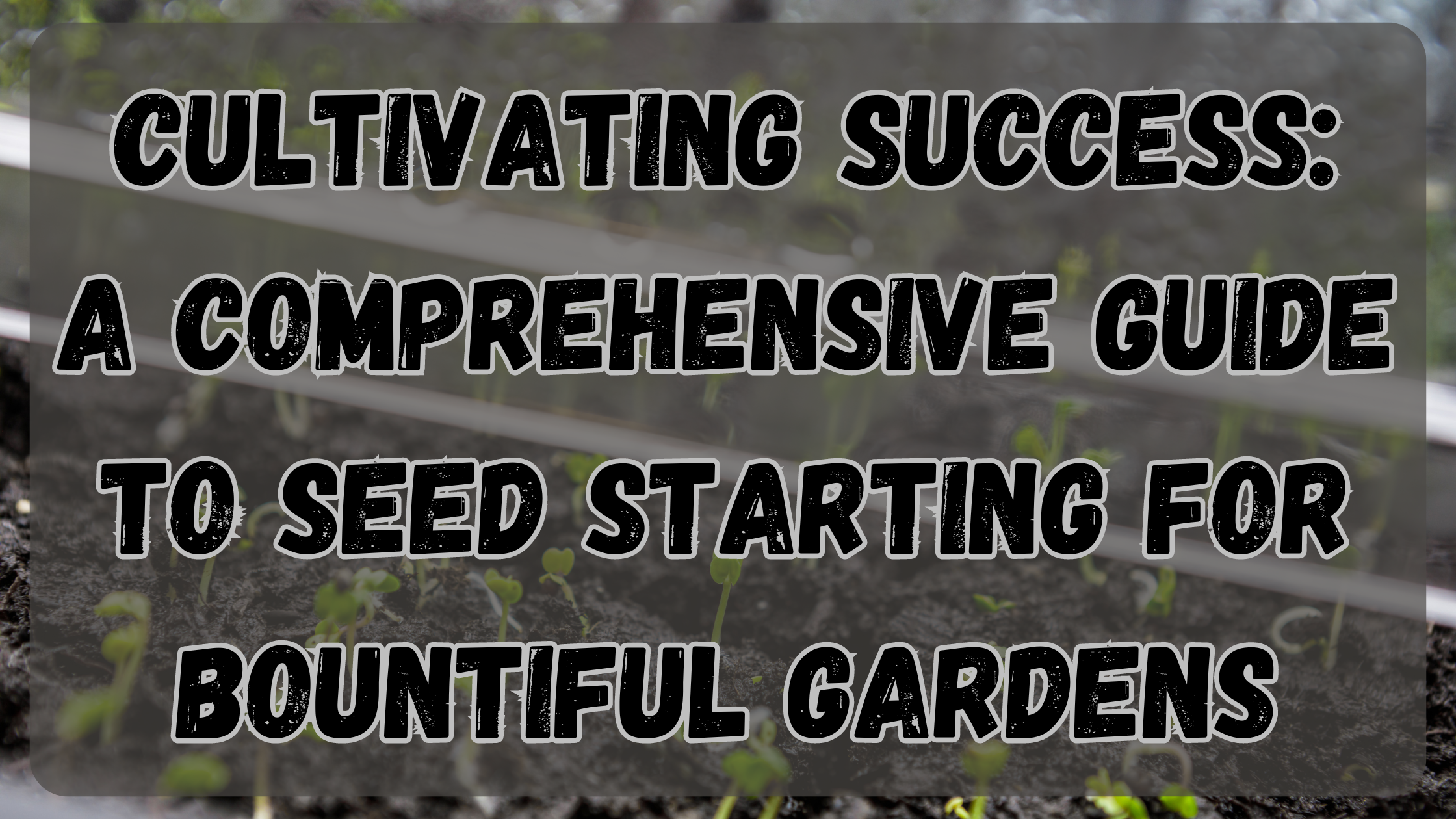 Cultivating Success: A Comprehensive Guide to Seed Starting for Bountiful Gardens
